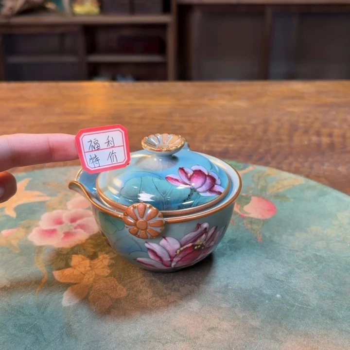 柴烧纯手工手绘陶瓷