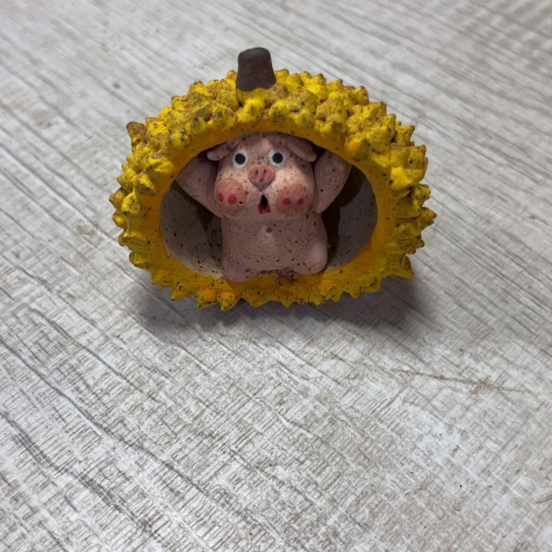 泥塑古镇炻陶花盆