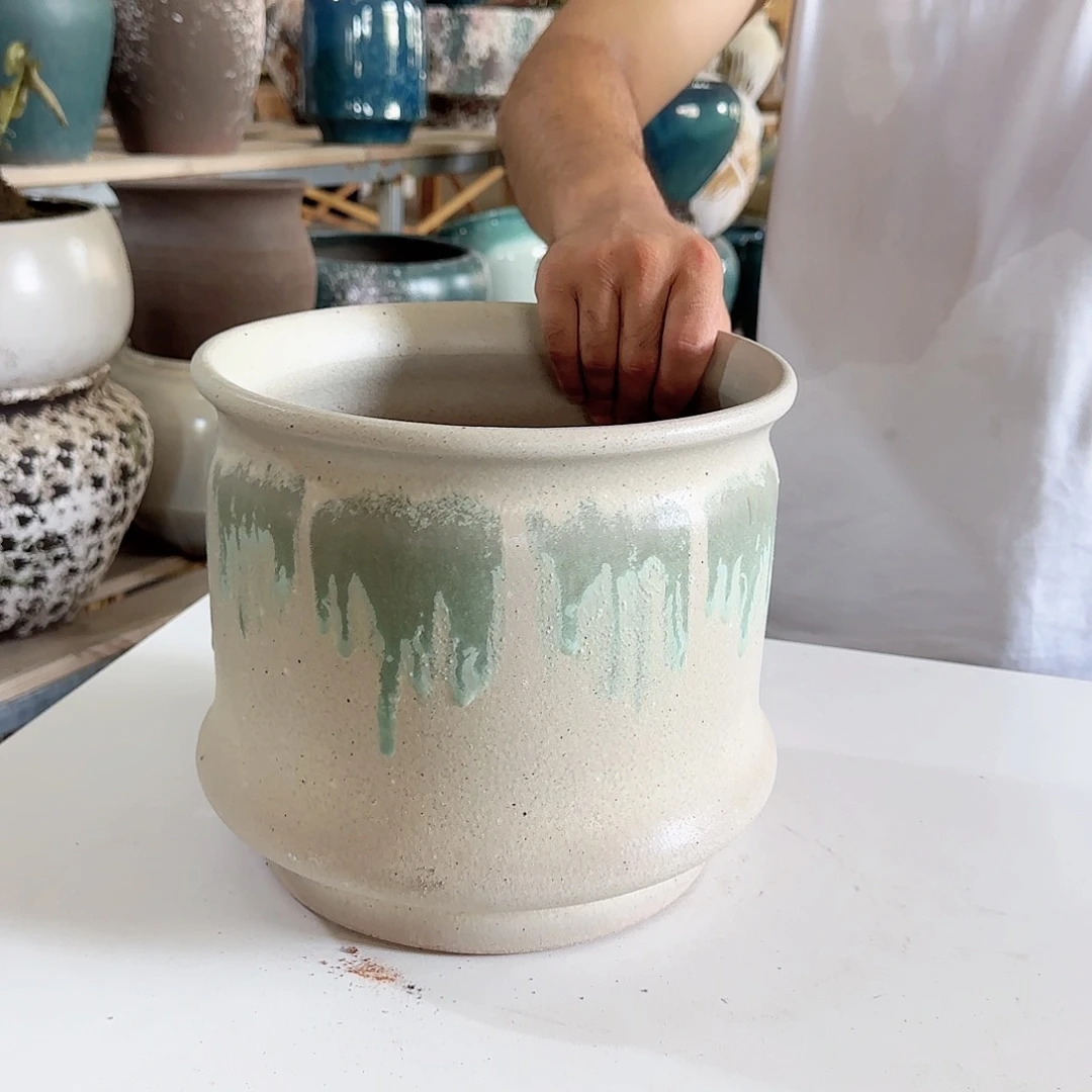 紫砂花盆杨杨花盆0829-959高24口25