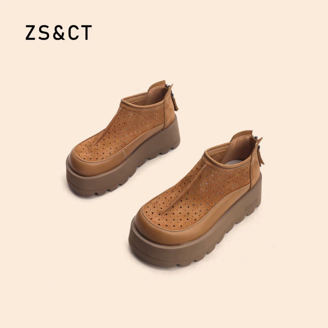 厚底增高6公分2025新款春夏复古透气休闲时尚高级感百搭气质女鞋