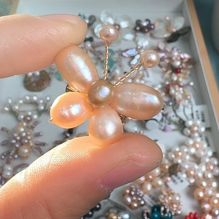 淡水珍珠发饰未镶嵌