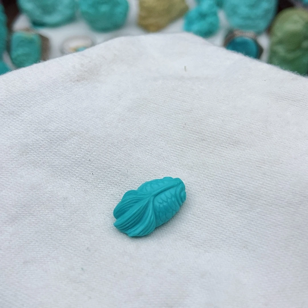 心***景绿松石未镶嵌颈饰