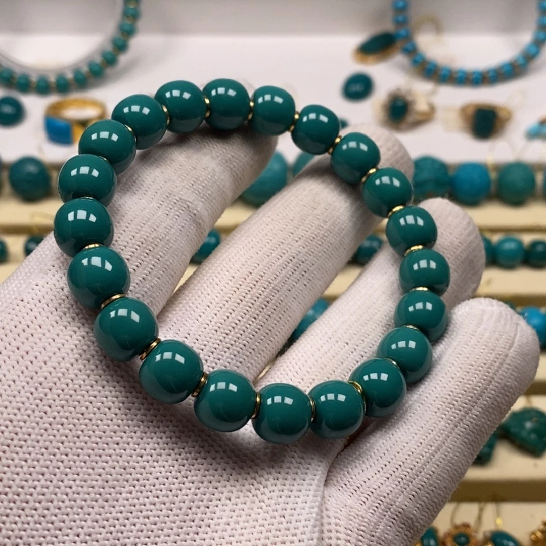 未镶嵌绿松石珠宝奇石A870 手串9.5