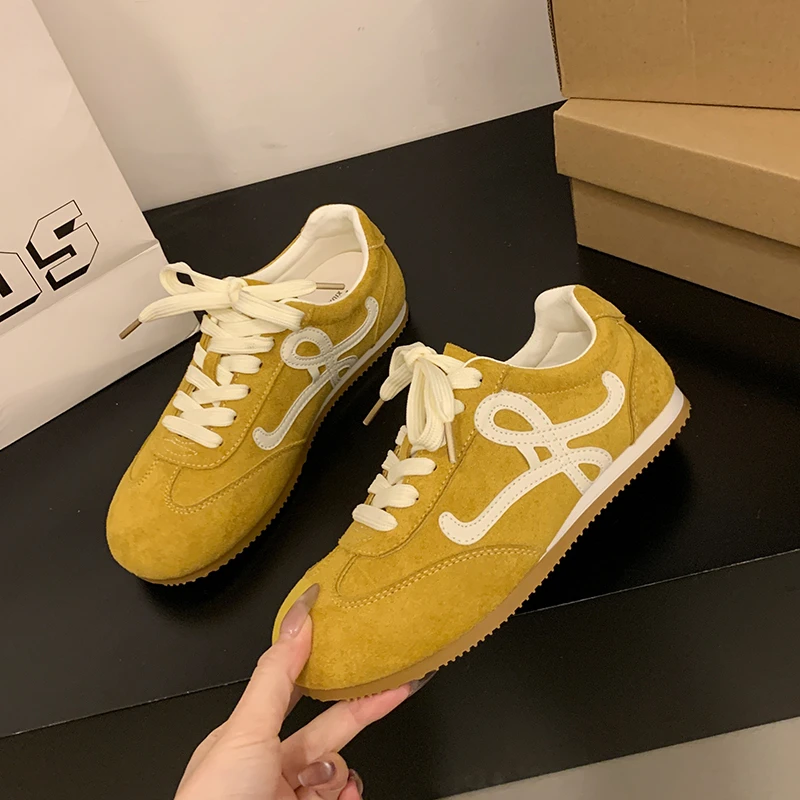 小众复古阿甘德训鞋女ins潮2024新款爆款百搭小白鞋运动休闲板鞋