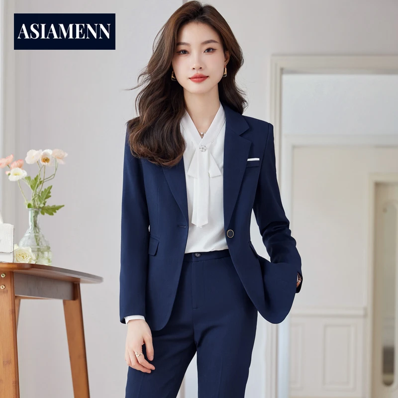 高级感气质显瘦西装套装女士播音主持艺考正装工作服高端女士西服