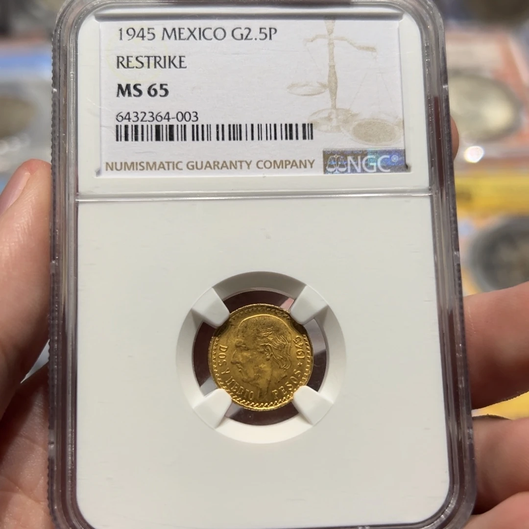 金ngc评级ms65墨西哥鹰洋金币4003