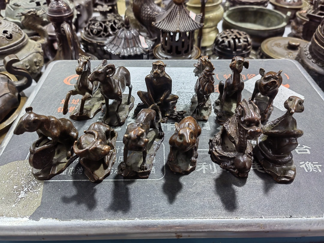 铜器摆件荣宝斋12生肖
