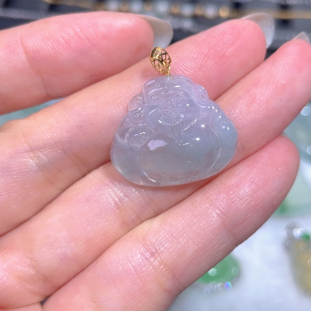 颈饰18K金镶嵌翡翠翡翠