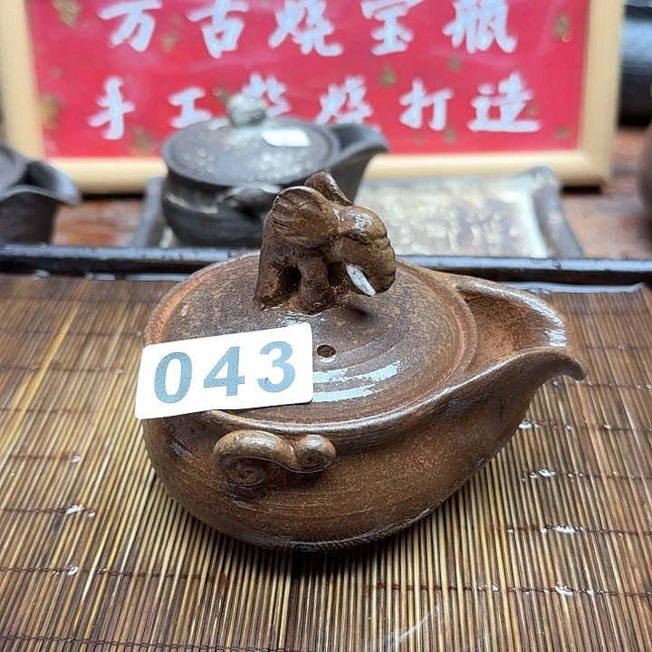纯手工制作粗陶茶具