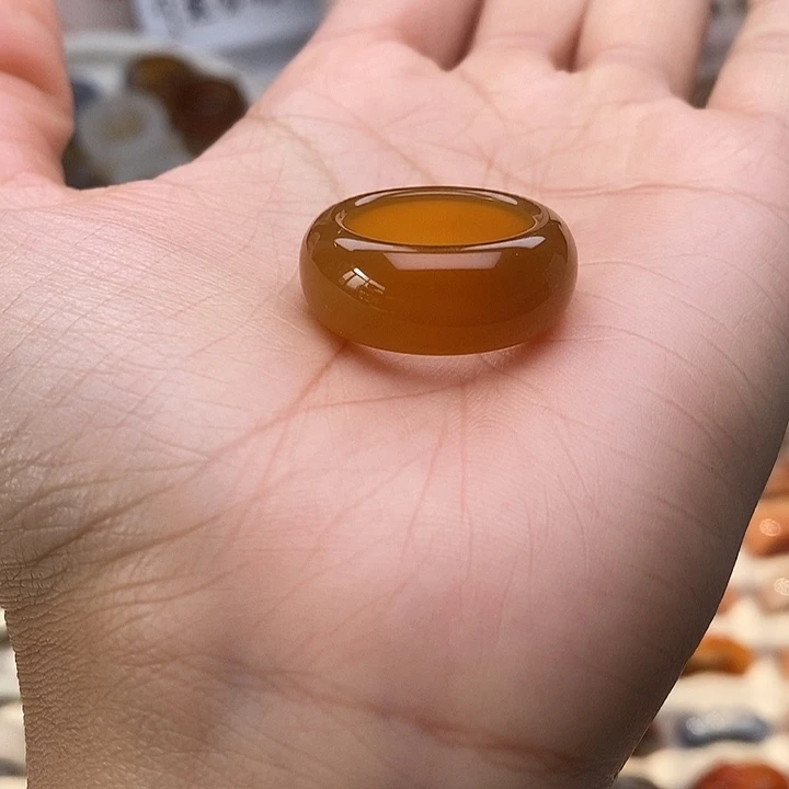 玛瑙/玉髓未镶嵌戒指A 44不退换港15内径17.2