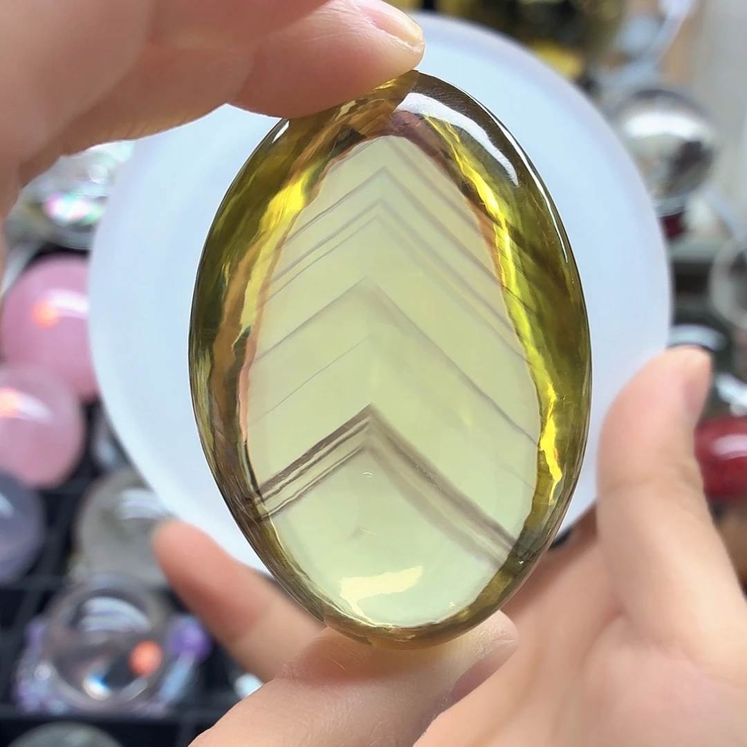 珠宝半成品水晶未镶嵌黄水晶手握