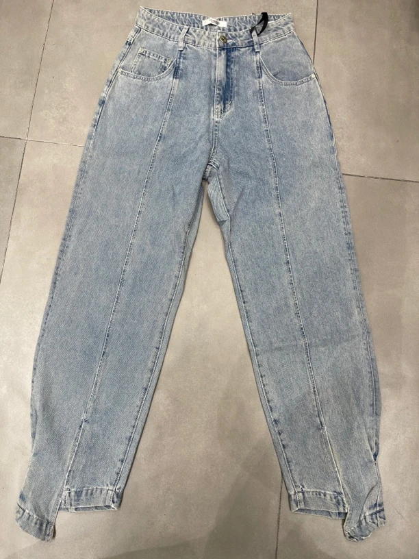 JIAO DIAN牛仔裤夏季微弹力直筒潮流常规款韩版裤子