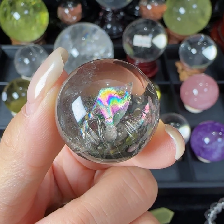 水晶天然水晶球M27未镶嵌天然茶水
