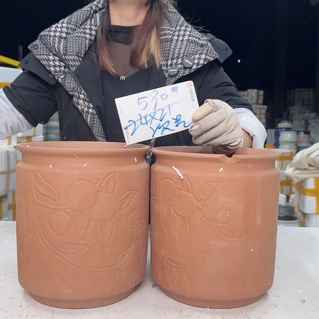 紫砂花盆云上花盆直播1215-590次品