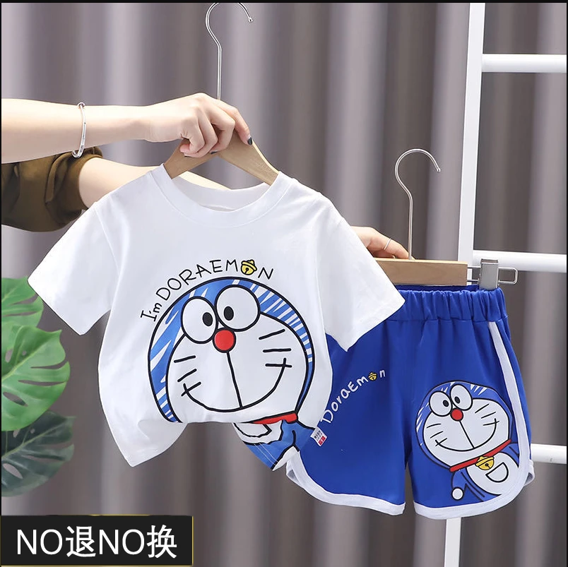 【NO退NO换】男童短袖套装夏天2025新款儿童夏装半袖运动服夏款童装