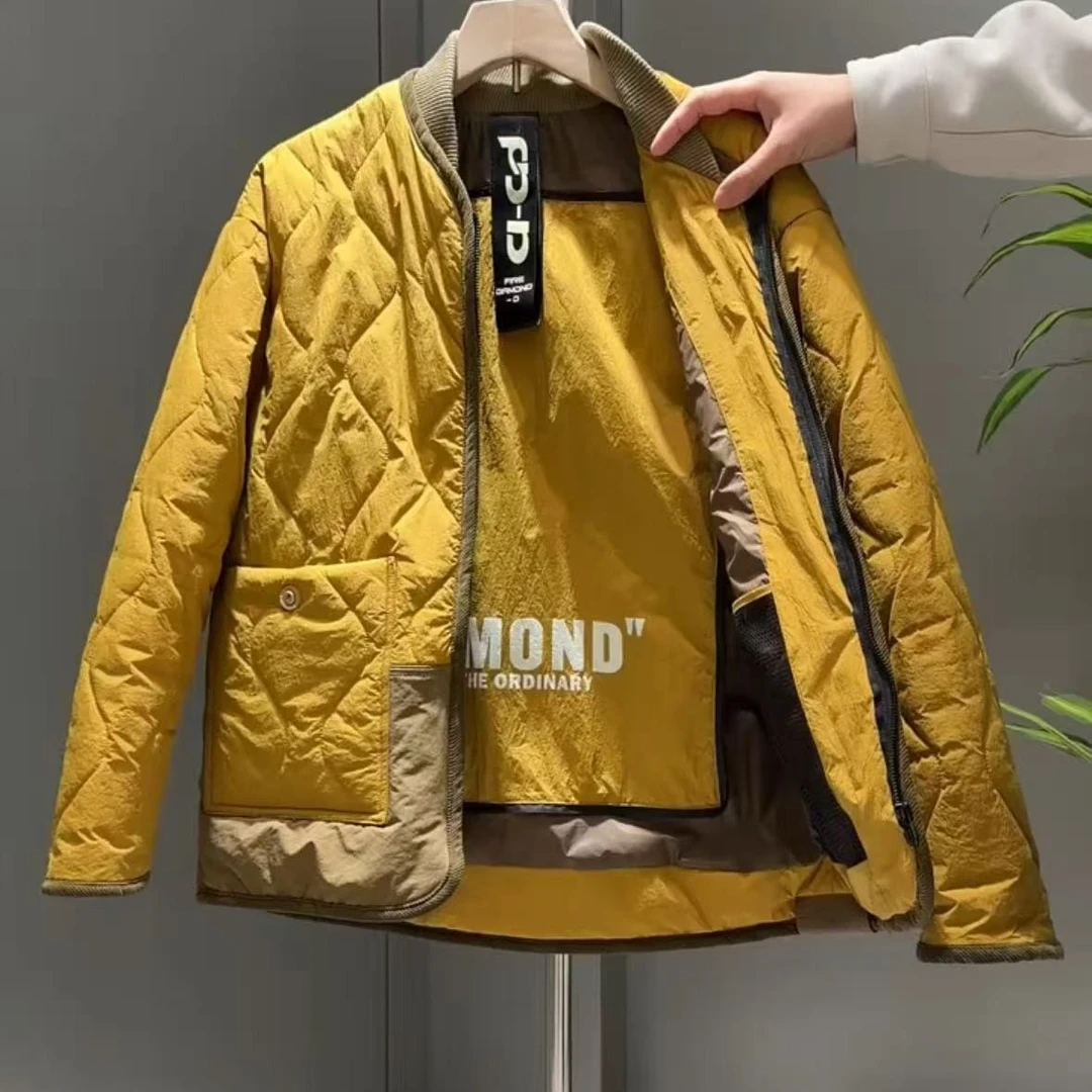 美式潮牌棒时尚球领棉服男2025秋冬新款加男男士20初中生冬季衣服