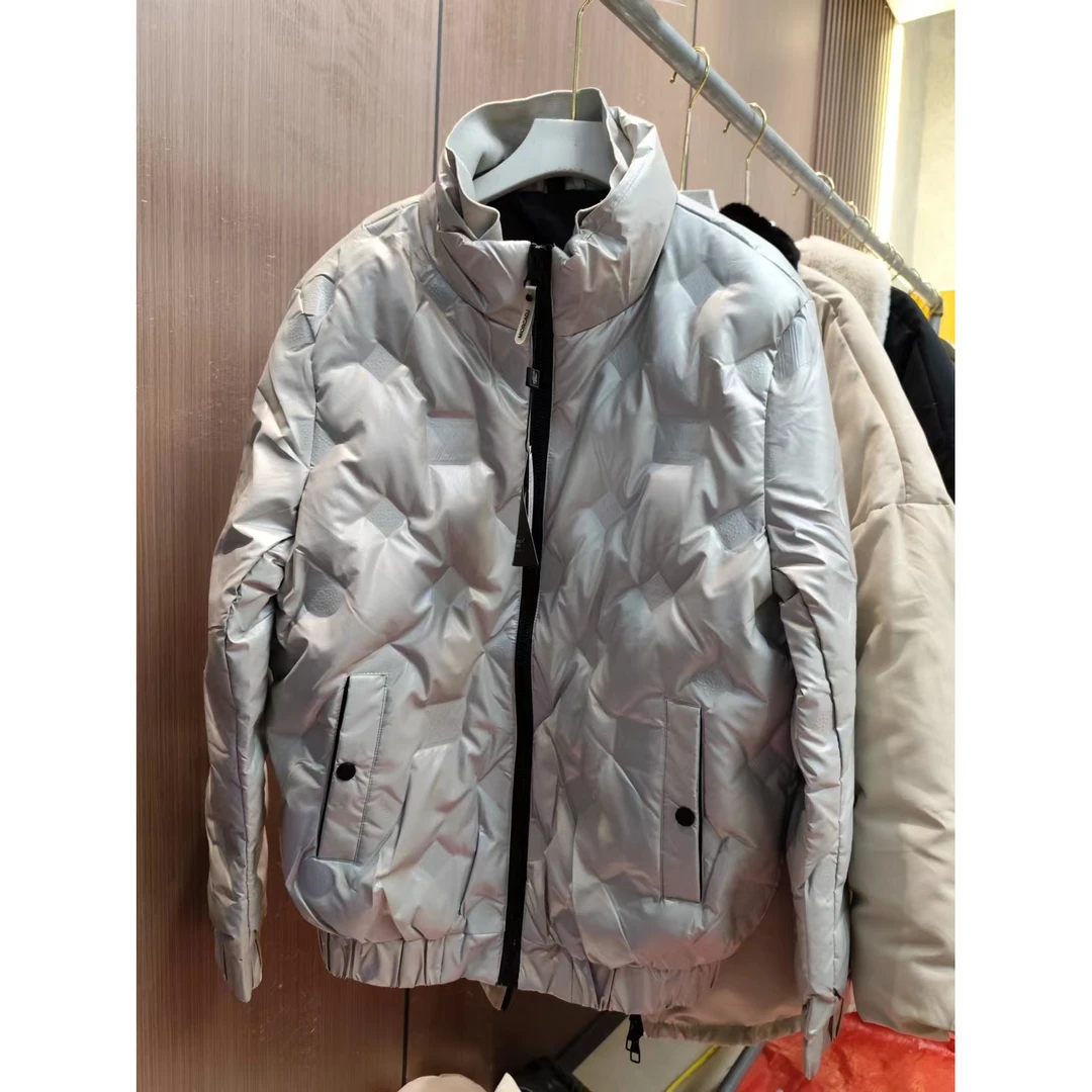 A20#轻薄羽绒服男士休闲短款保暖上衣2024冬季新款白鸭绒外套男