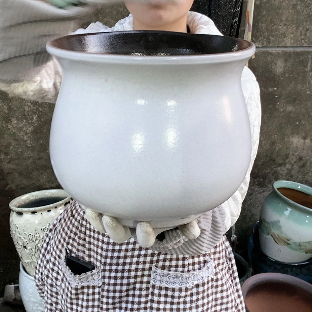 紫砂花盆正品口25高22