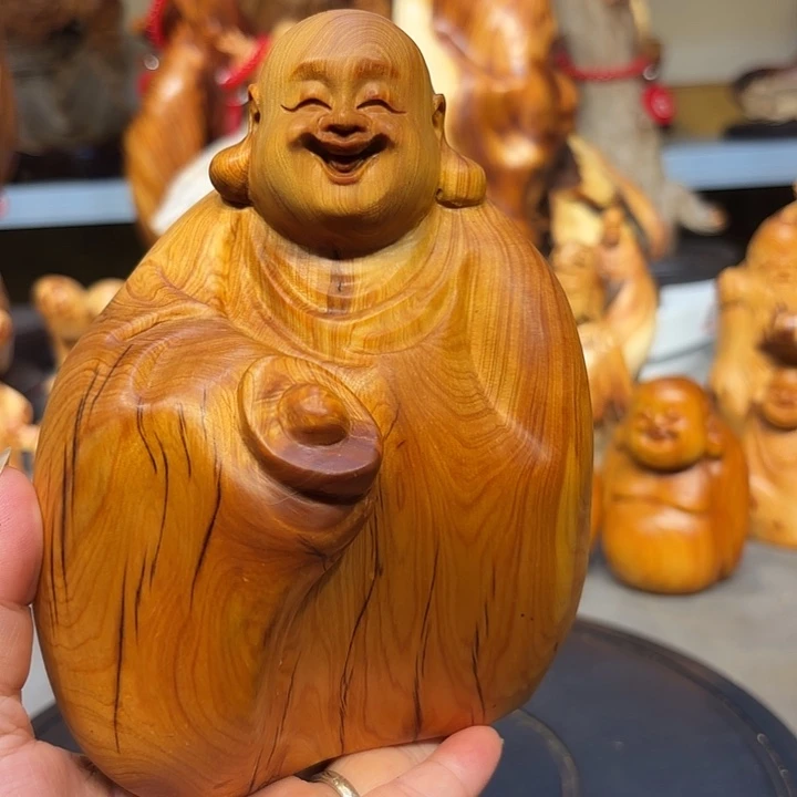 柏木太行崖柏弥勒佛