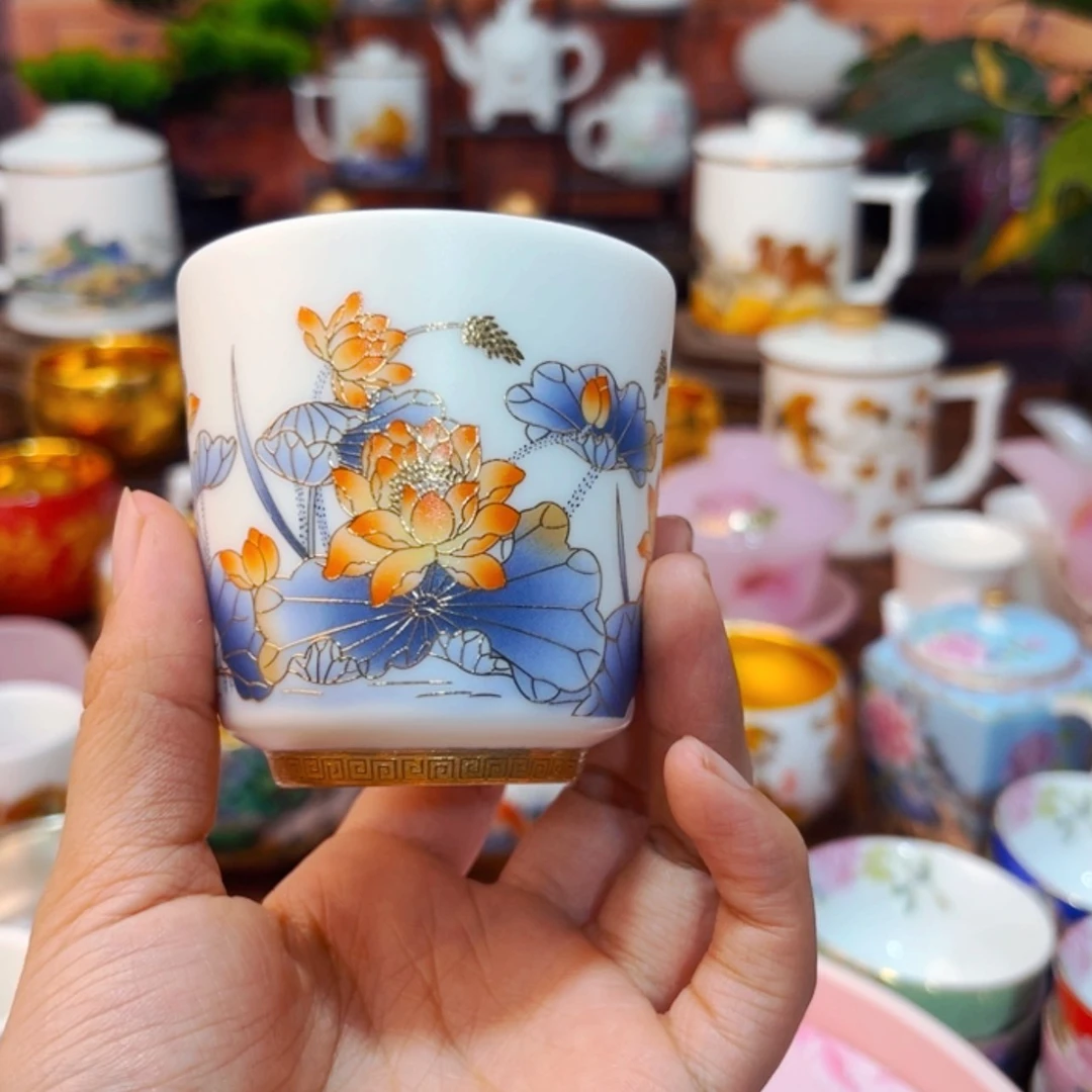 【闪购商品】高端羊脂玉瓷手工制作茶具