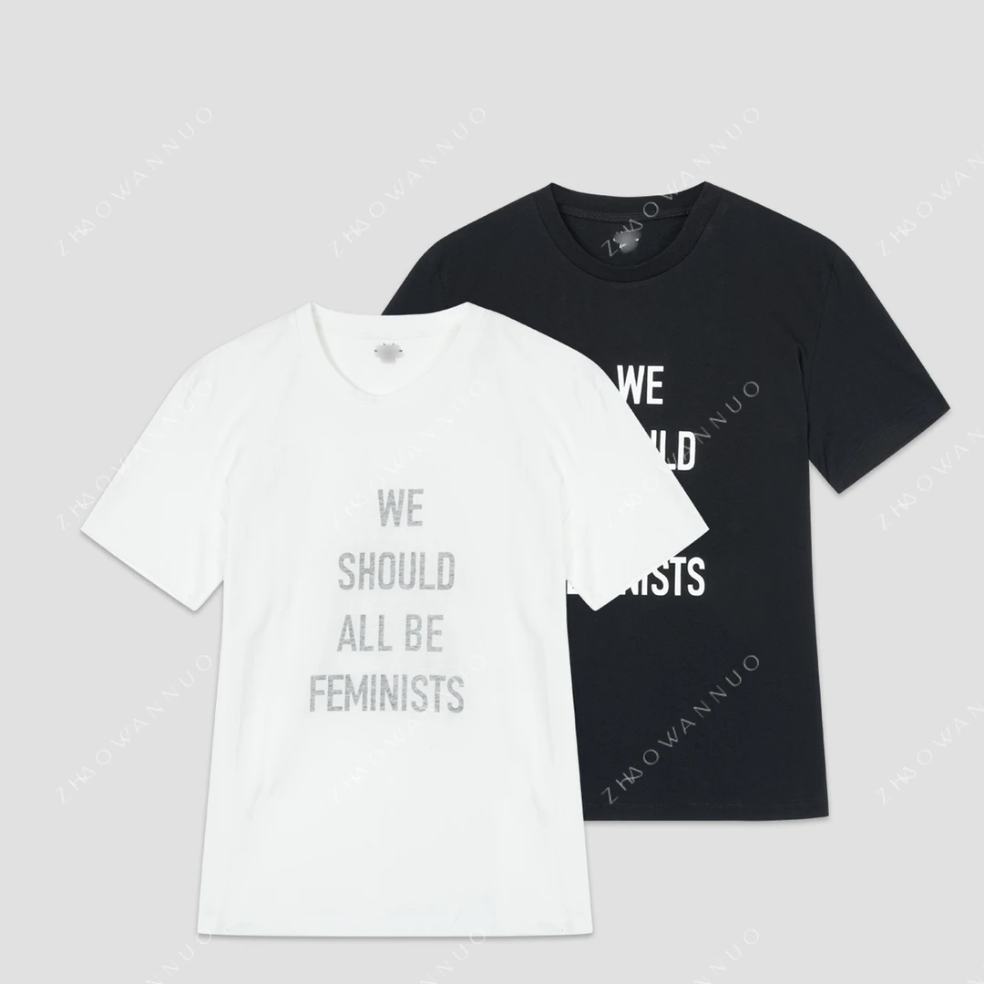 丨D*R反面字母印花图案竹节棉上衣短袖T恤NC1039