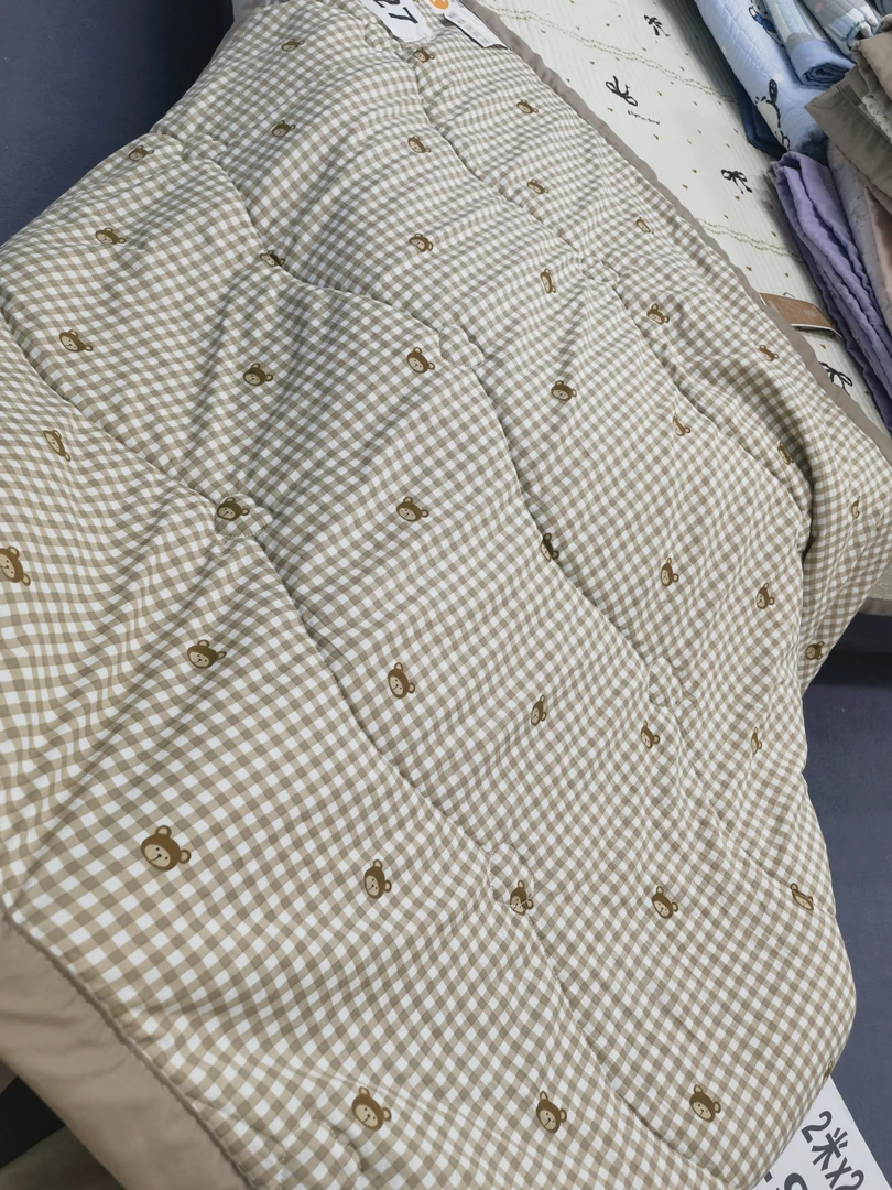 舒适透气化纤被四季通用婴儿床被套夏凉被透气110*150尺寸