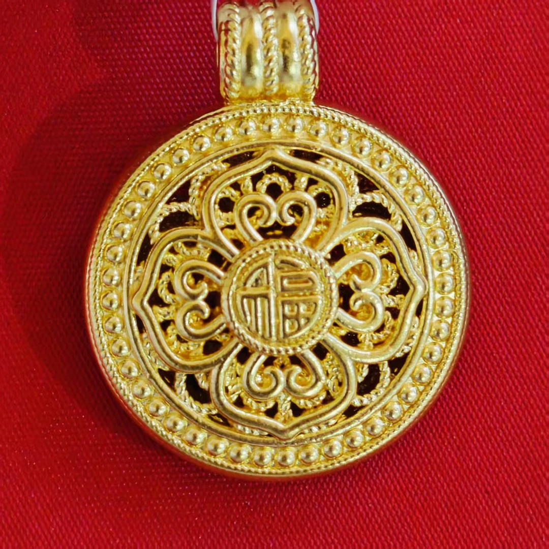 【莹莹专享】足金999饰品 八宝如意吊坠 GP 1.52