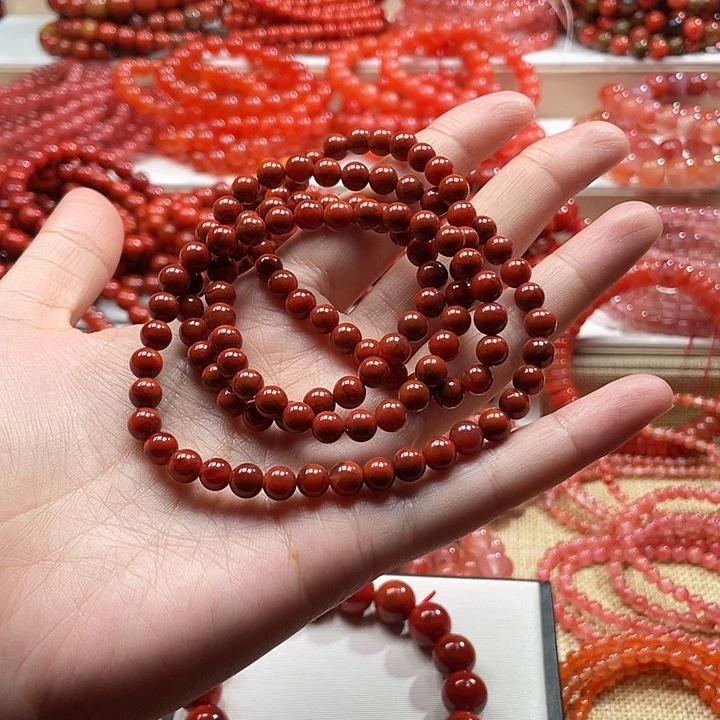 南红玛瑙未镶嵌手链