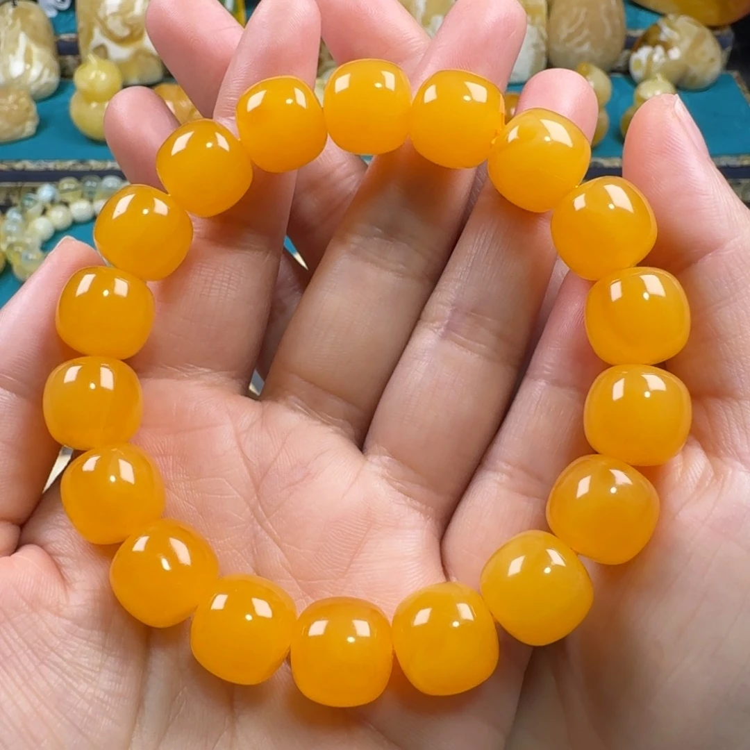 琥珀未镶嵌手链同料