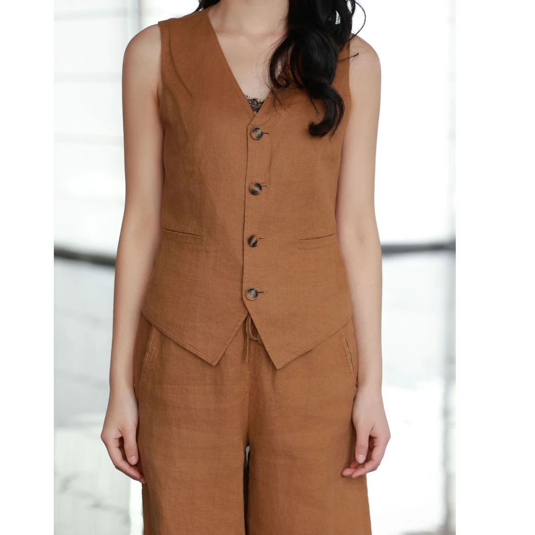 AMASS/阿玛施新款25年气质经典松弛老钱风银丝马甲