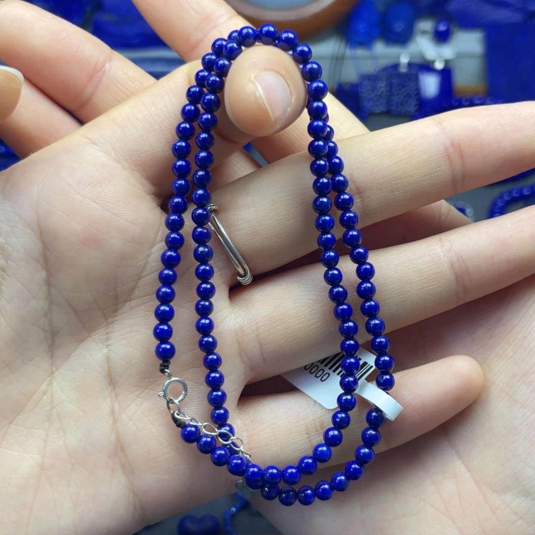 青金石未镶嵌项链3+