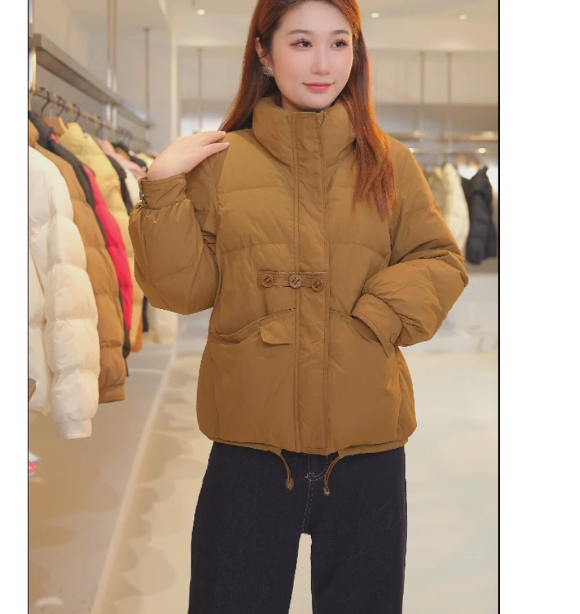 【反季清】新款短款羽绒服女休闲百搭韩版立领外套显瘦保暖休闲02