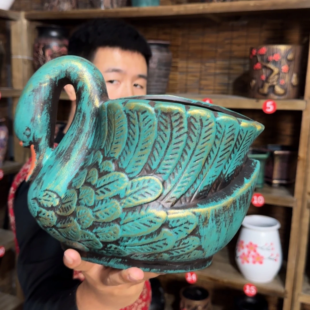 带孔高端浮雕花盆炸炸炸