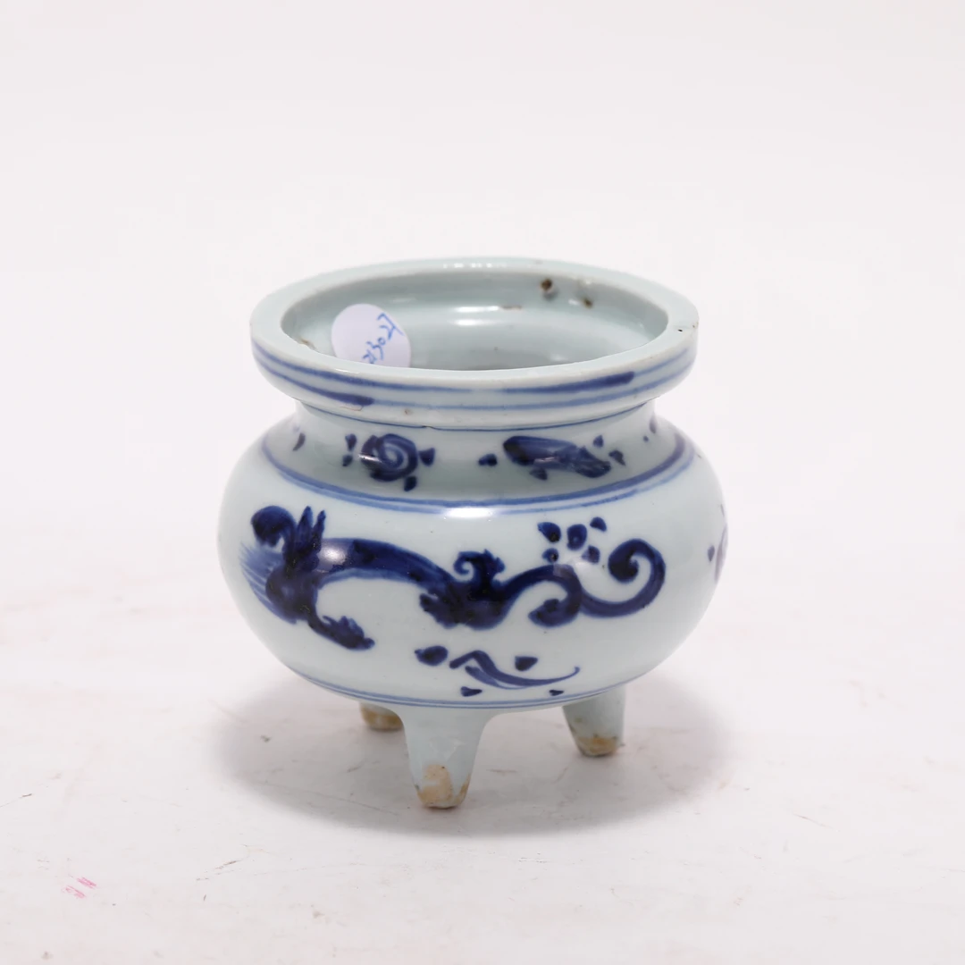 (AC7)Q108872明 青花龙纹香炉