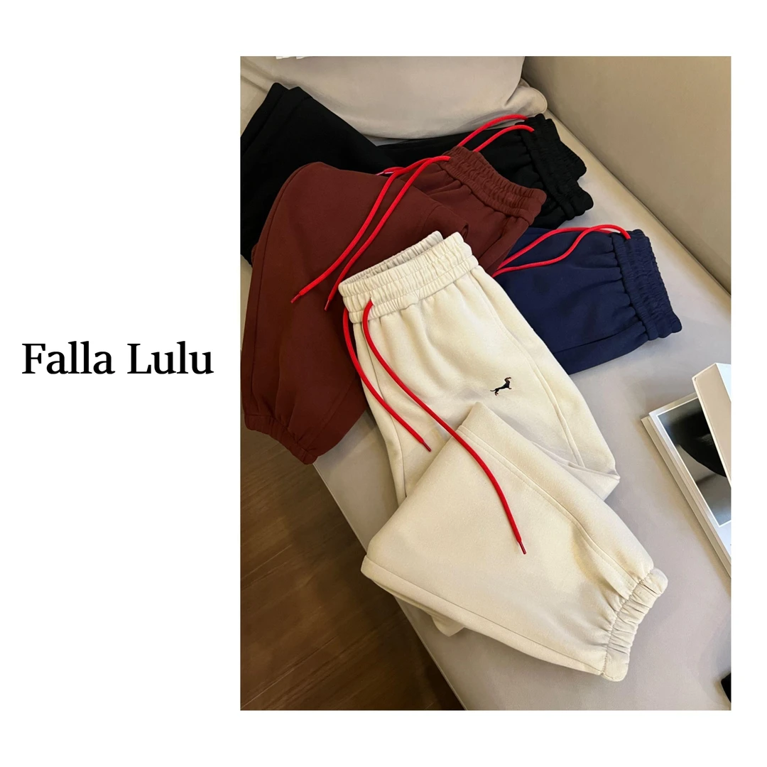 @英子家 不挑身材的卫裤秋冬新款运动休闲束脚卫裤休闲裤 C2041