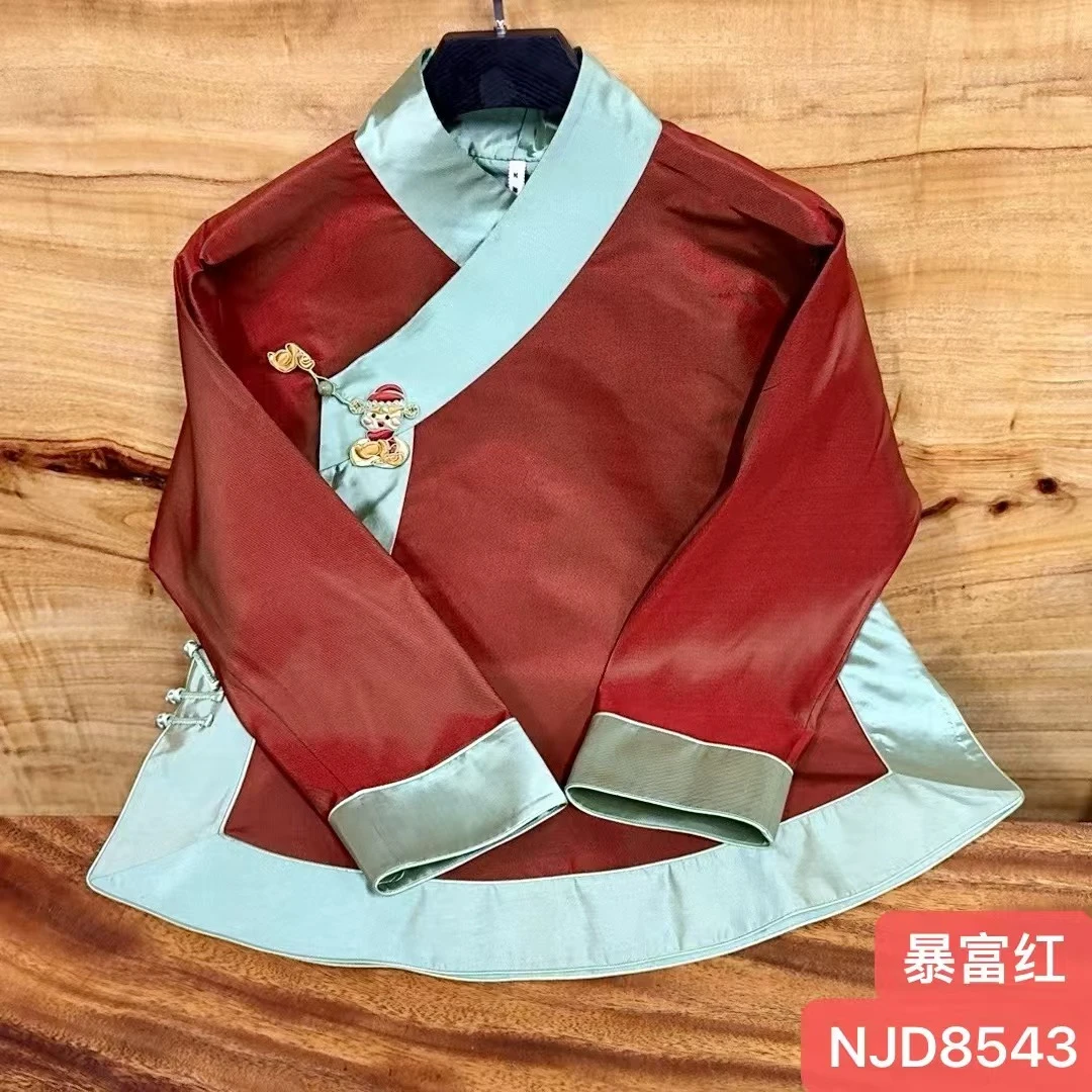 娜家六色绫锦一夜暴富姐姐服上衣NJD（8543）