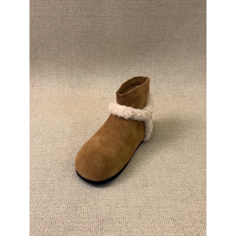 nnmiss/3cm内增高复古减龄大头拼接雪地靴秋冬休闲百搭保暖短靴