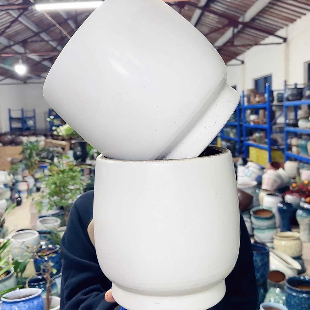 紫砂花盆高20口19