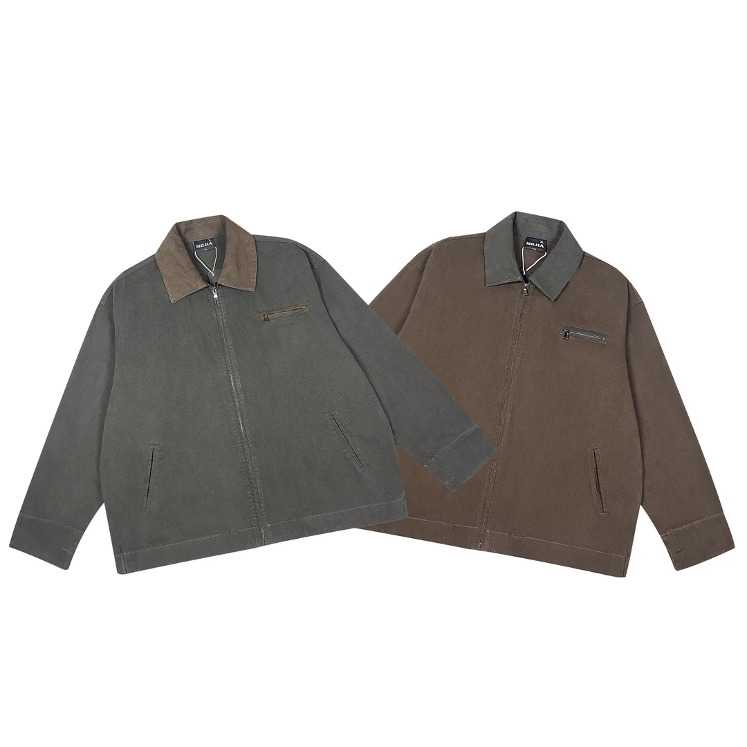 春季男士长袖双层纯色情侣衬衫外套休闲韩版百搭宽松