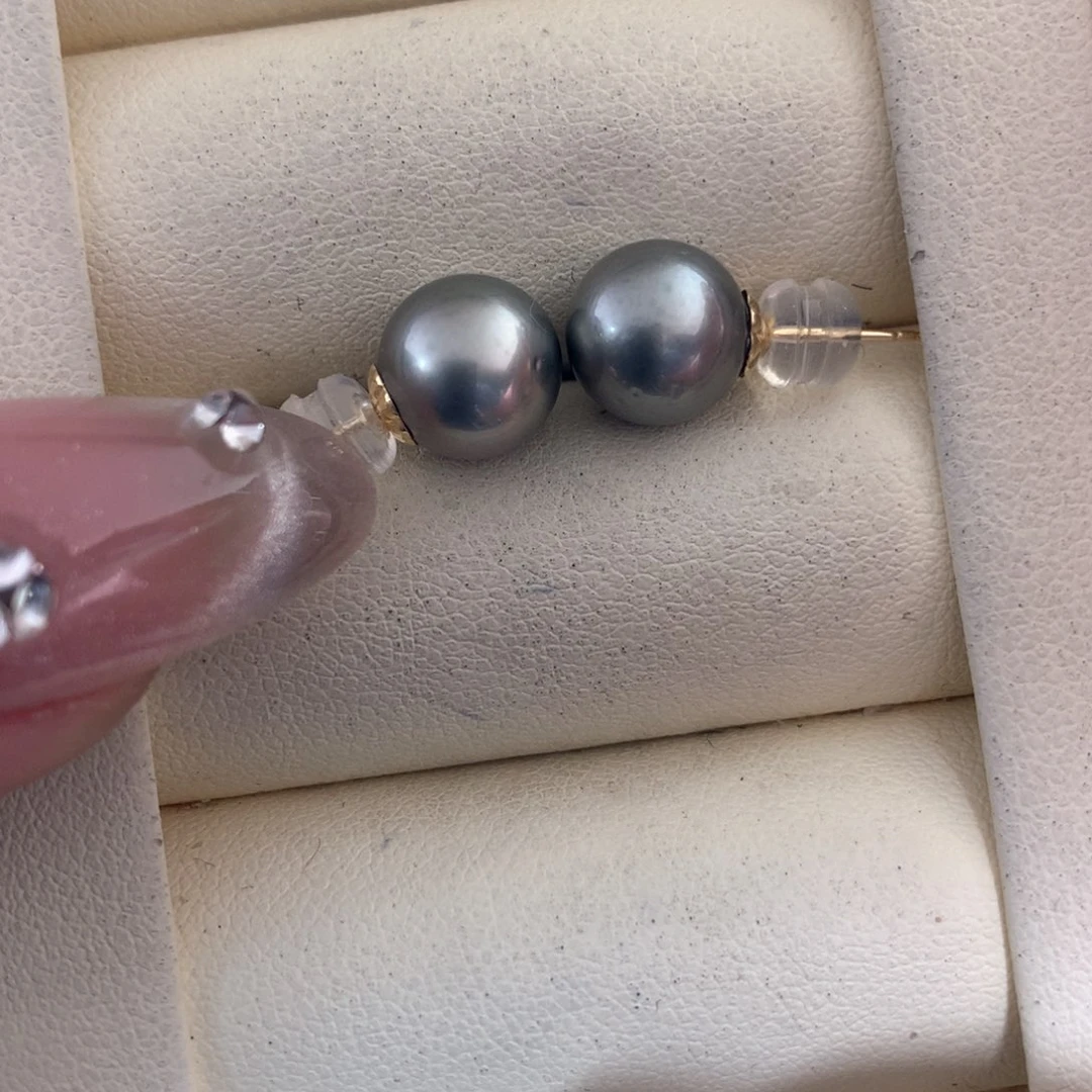 海水珍珠耳饰18K金镶嵌