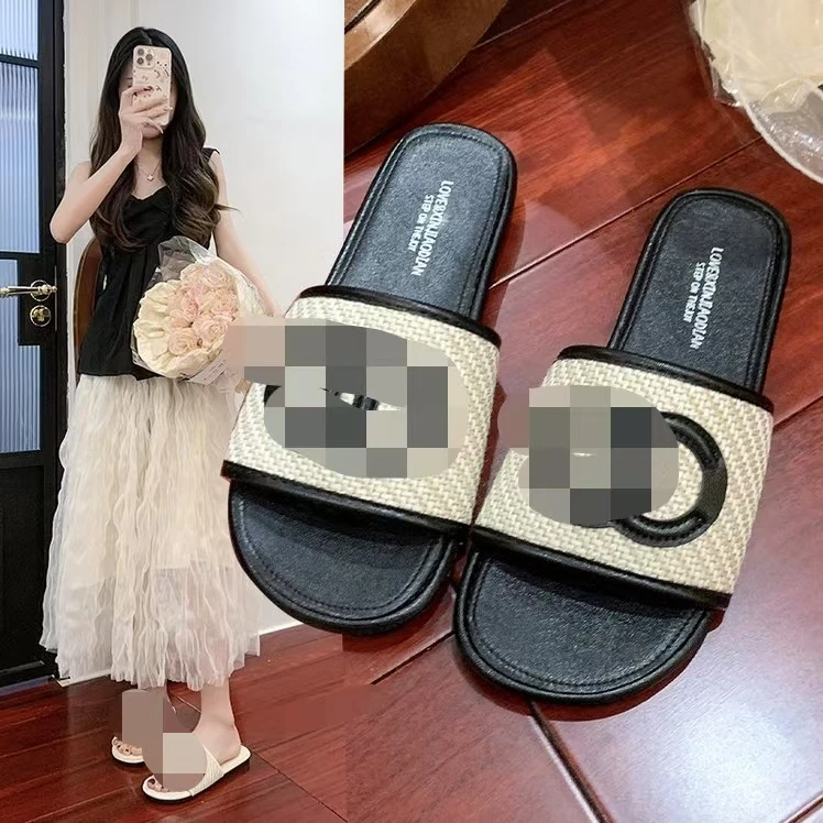 新款夏季2225简约平底日常一字拖防滑凉拖鞋女士凉鞋舒适鞋拖休闲