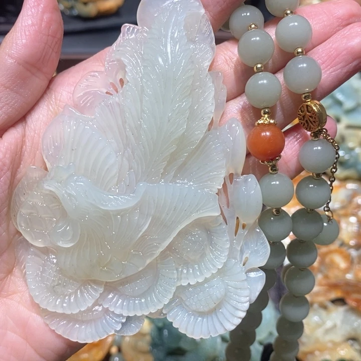 岫玉毛衣链未镶嵌