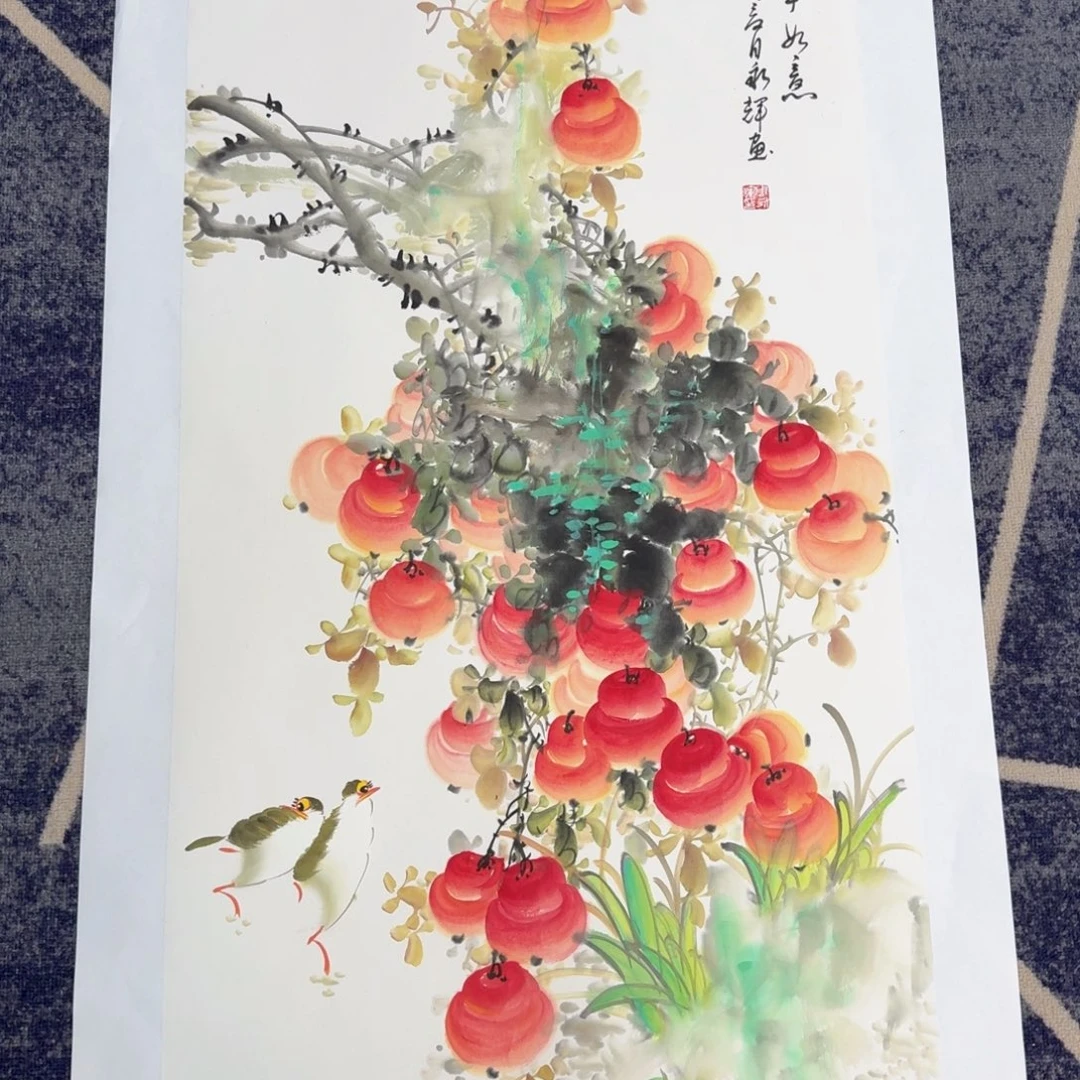 国画国画作品山水花鸟
