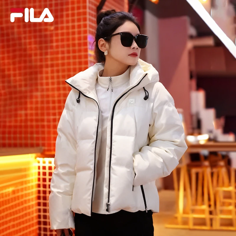 【防水透湿】FILA/斐乐女冬高档鹅绒羽绒服舒适保暖外套F11W543906F