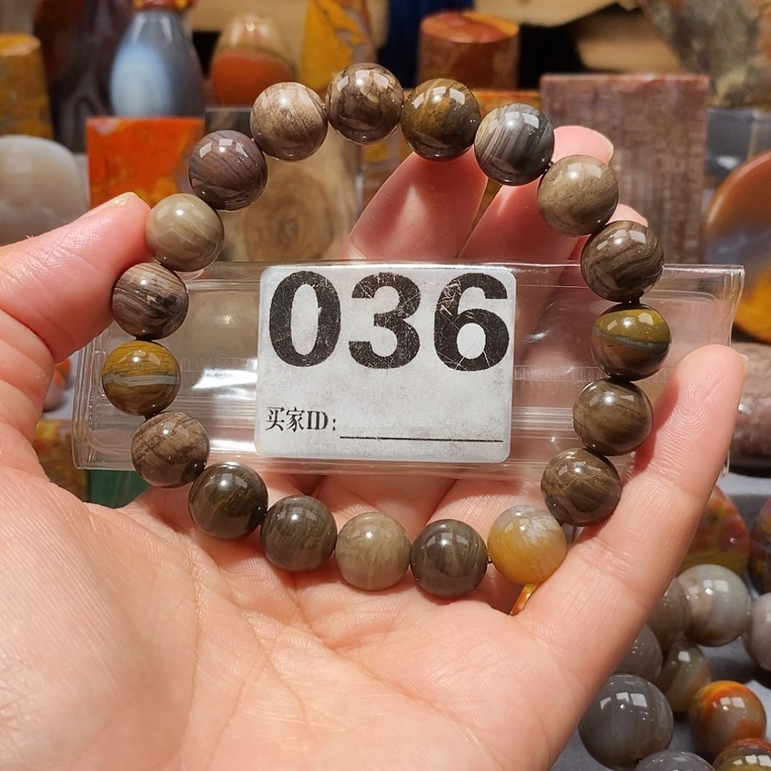 硅化玉天然北票硅化玉手串未镶嵌