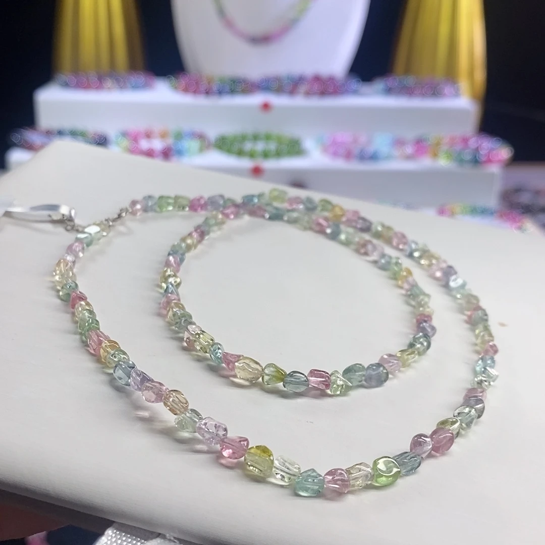 未镶嵌手链碧玺糖豆项链