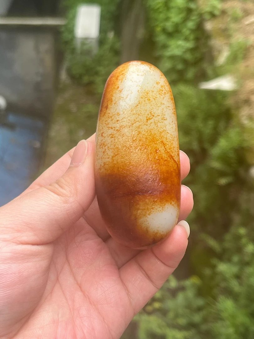 【底价已开价 不议价】152克和田玉红皮手把件图文047