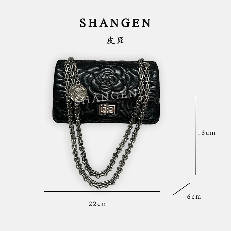 【南沙瑞熙】ZT-D7186-山茶黑-轻奢时尚女士新款单肩斜挎包