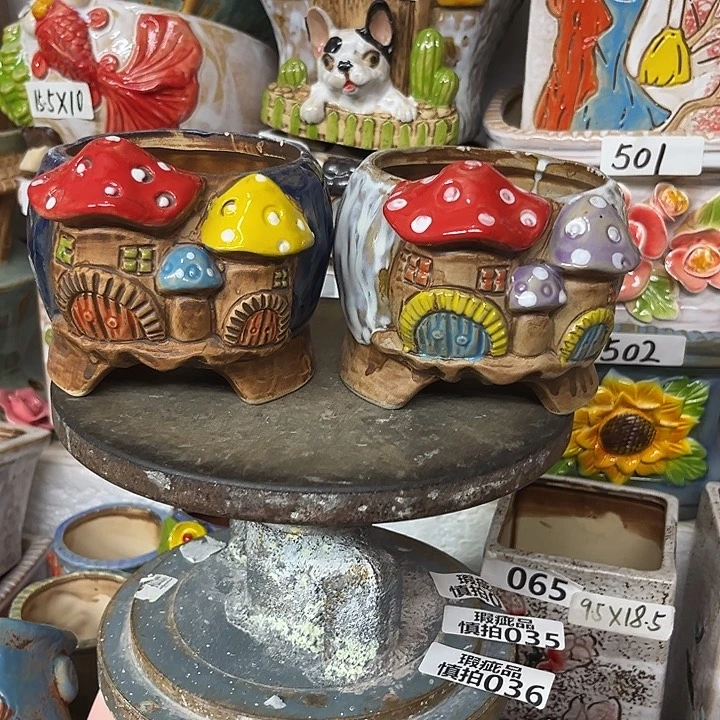 粗陶材质多肉花盆