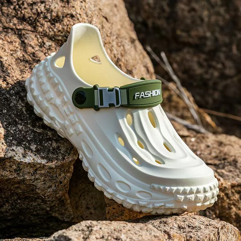 2025爆款洞洞鞋男夏季沙滩鞋高颜值贝壳头凉鞋居家拖鞋外穿时尚